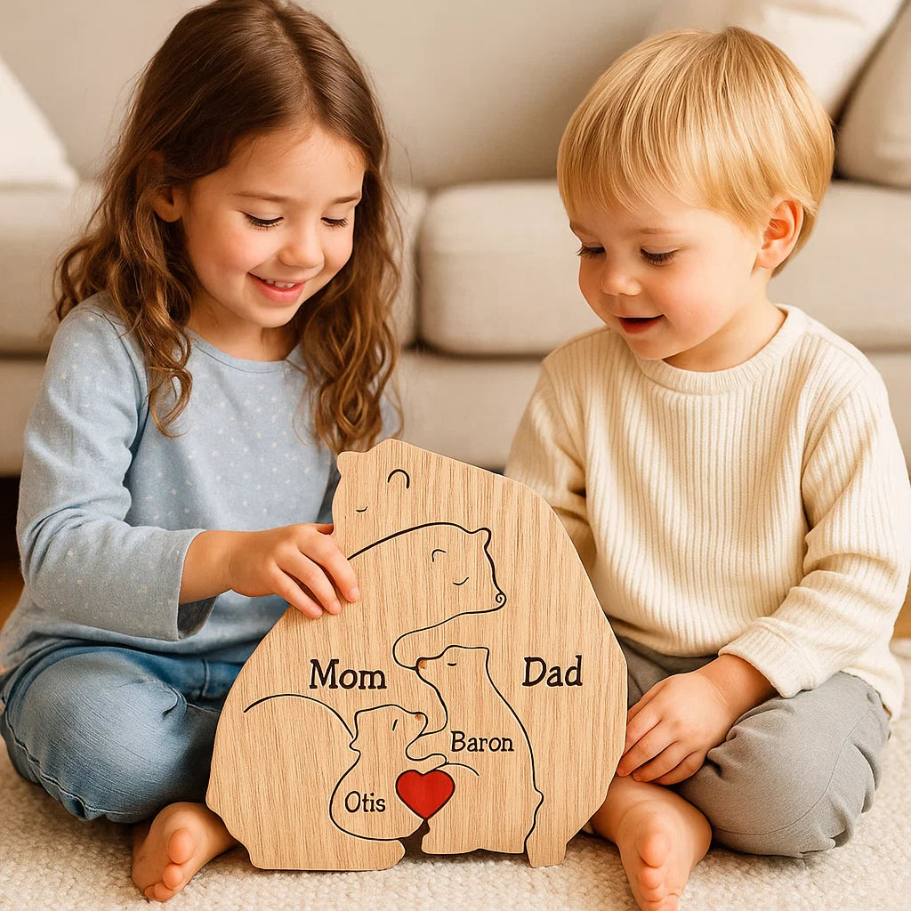 Familia de ositos personalizada hecha a mano