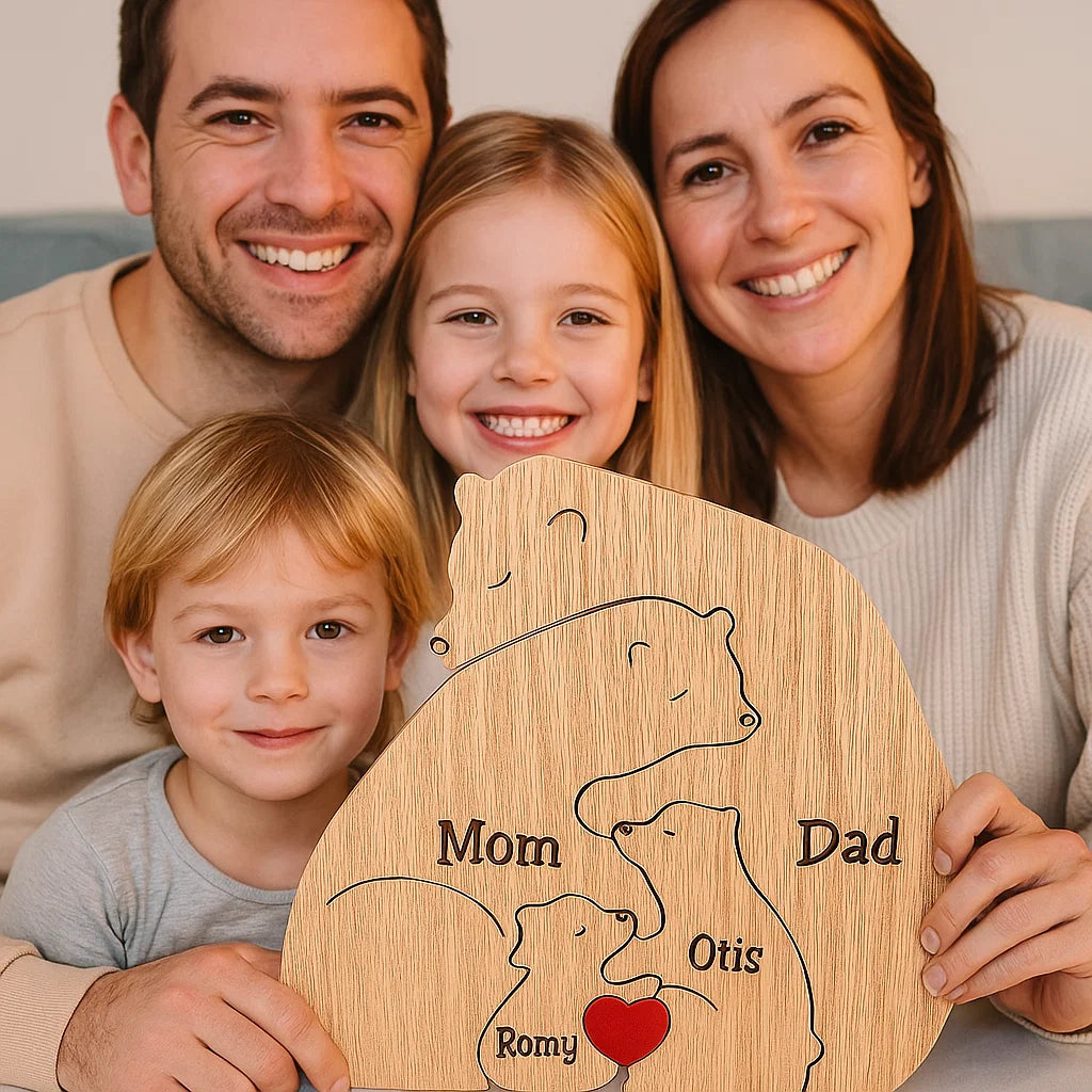 Familia de ositos personalizada hecha a mano