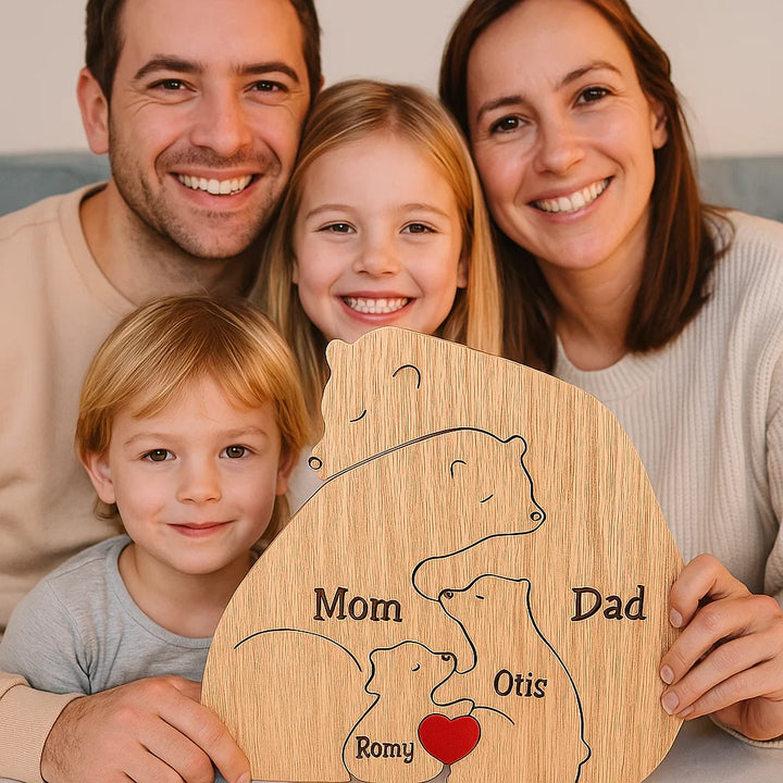 Familia de ositos personalizada hecha a mano