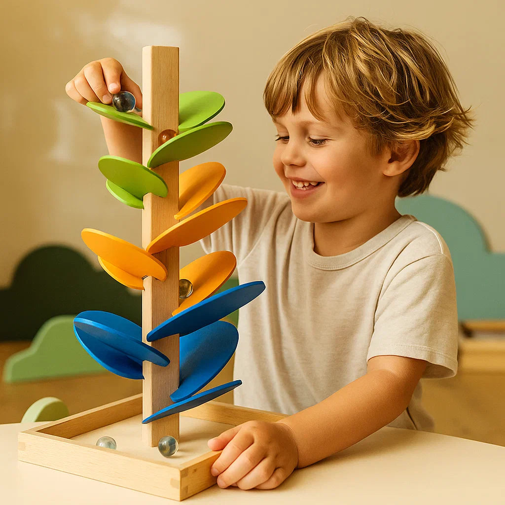 Árbol de madera con pelotitas para niños | Juguete musical colorido para habilidades motoras y aprendizaje temprano