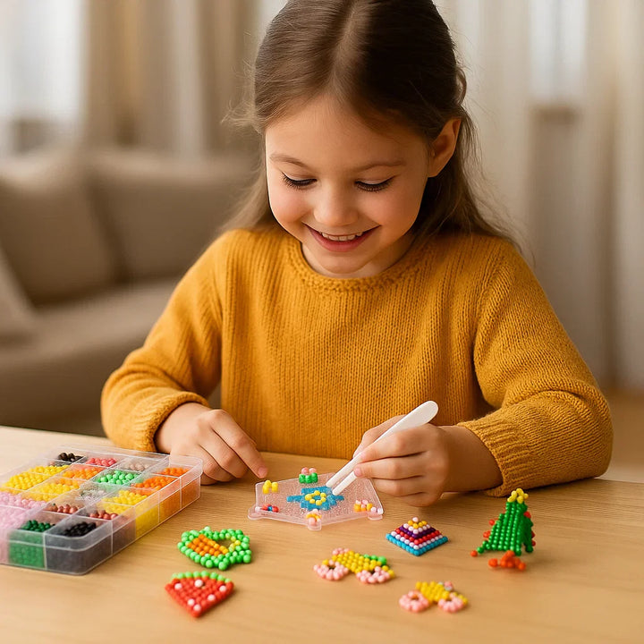 Kit de manualidades con cuentas de agua para niños | Juguete educativo creativo para crear formas y patrones coloridos en 3D