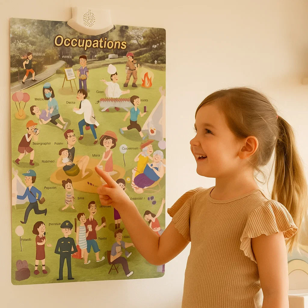 Tablero de sonido interactivo para niños | Aprender palabras y sonidos en inglés a través del juego visual