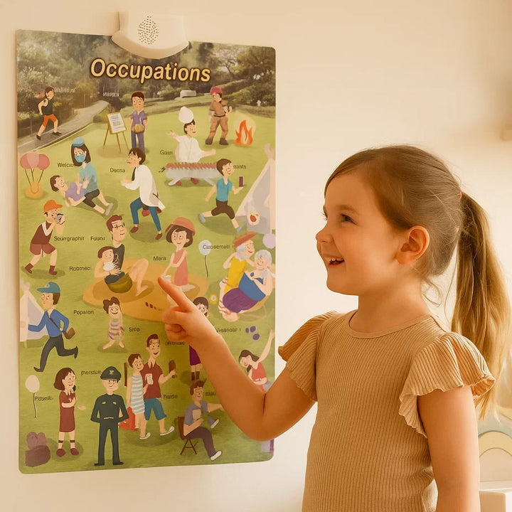 Tablero de sonido interactivo para niños | Aprender palabras y sonidos en inglés a través del juego visual