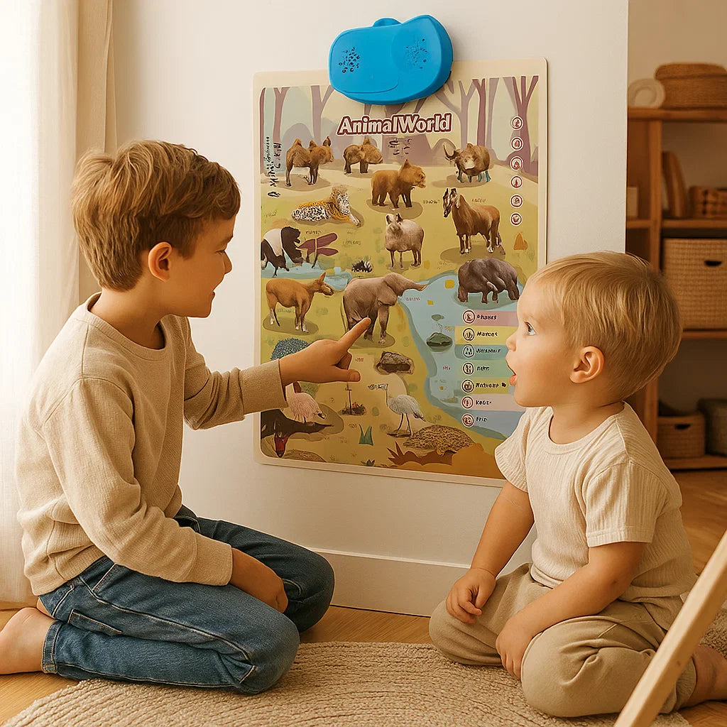 Tablero de sonido interactivo para niños | Aprender palabras y sonidos en inglés a través del juego visual