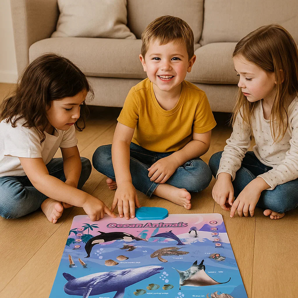 Tablero de sonido interactivo para niños | Aprender palabras y sonidos en inglés a través del juego visual