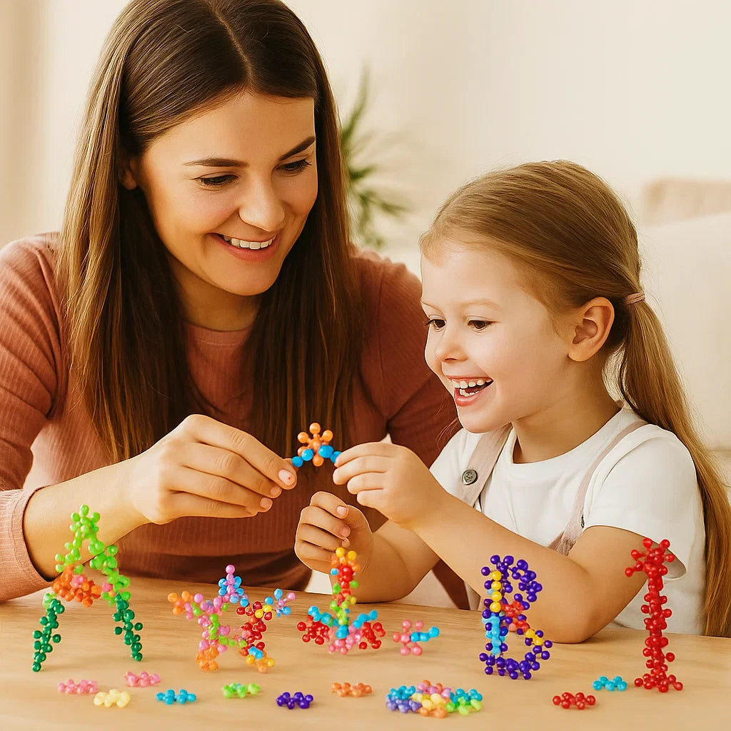 Bloques de construcción en forma de copo de nieve para niños | Rompecabezas creativos en 3D para diversión educativa y habilidades motoras