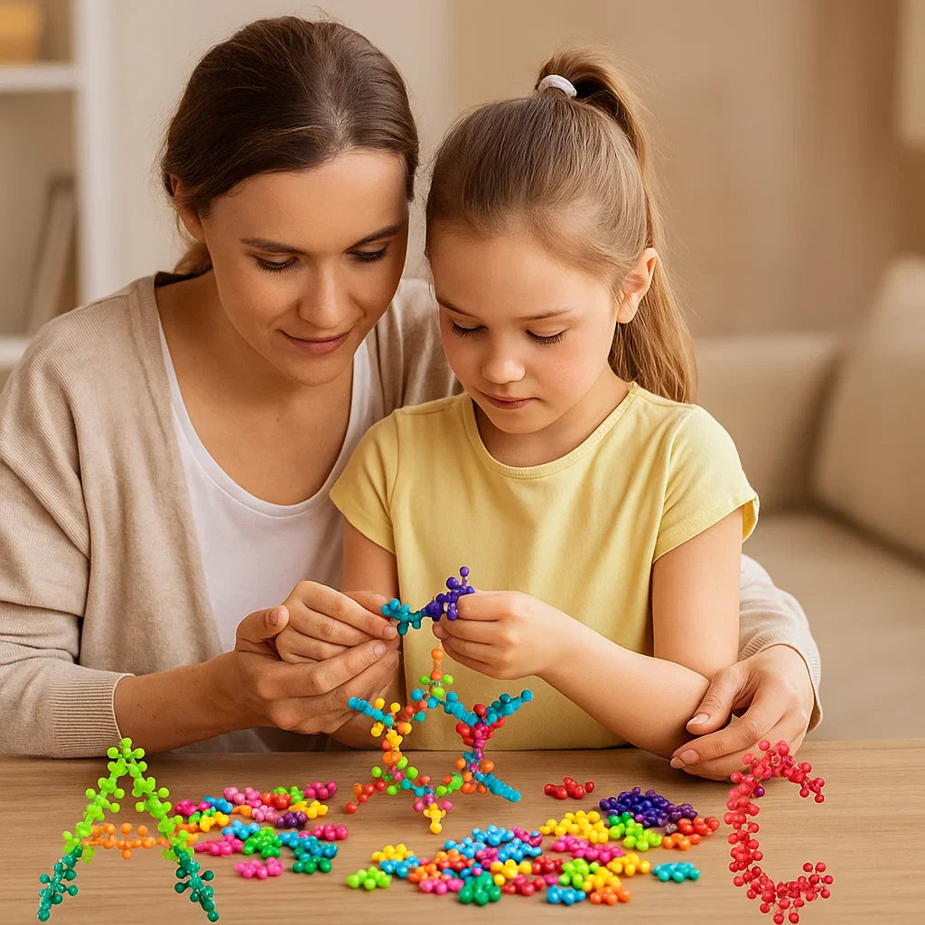 Bloques de construcción en forma de copo de nieve para niños | Rompecabezas creativos en 3D para diversión educativa y habilidades motoras