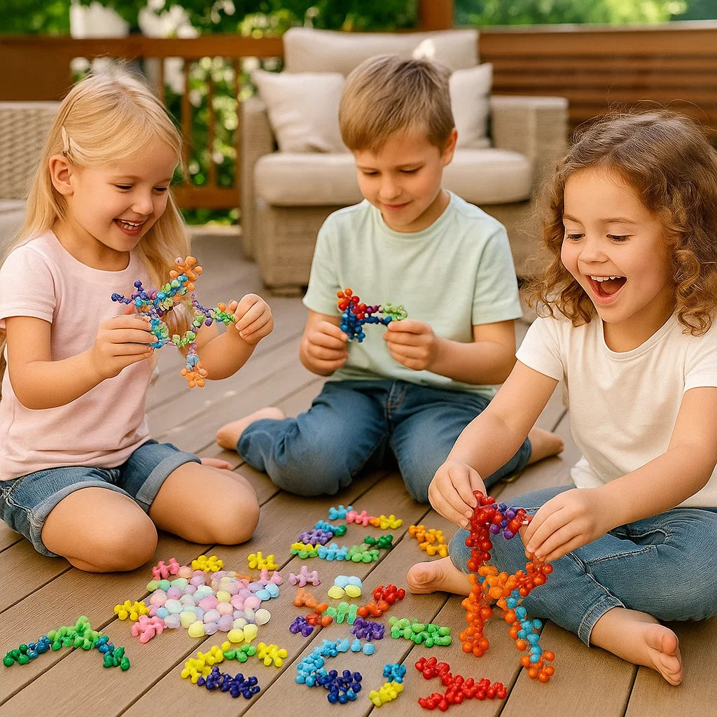 Bloques de construcción en forma de copo de nieve para niños | Rompecabezas creativos en 3D para diversión educativa y habilidades motoras