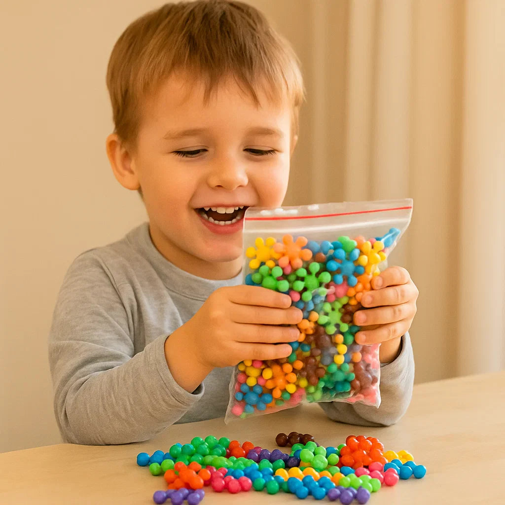 Bloques de construcción en forma de copo de nieve para niños | Rompecabezas creativos en 3D para diversión educativa y habilidades motoras