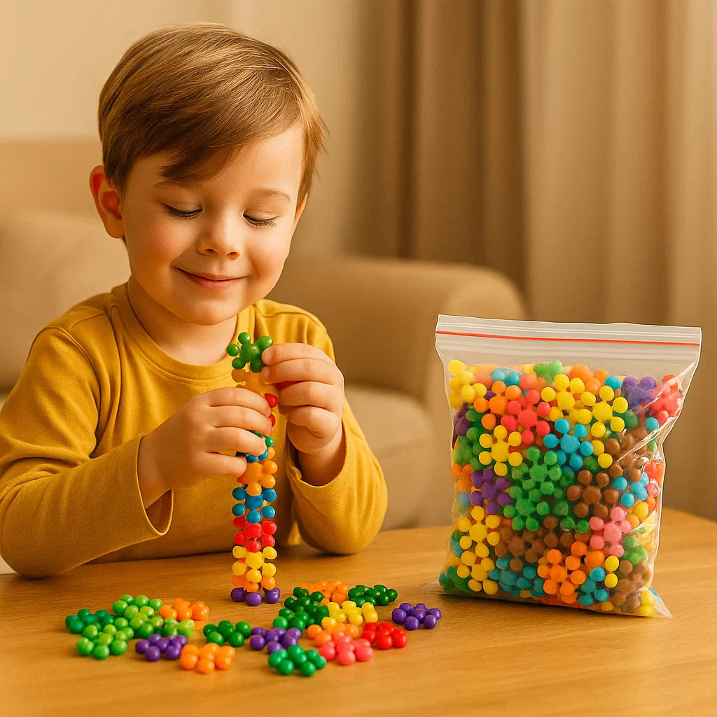 Bloques de construcción en forma de copo de nieve para niños | Rompecabezas creativos en 3D para diversión educativa y habilidades motoras