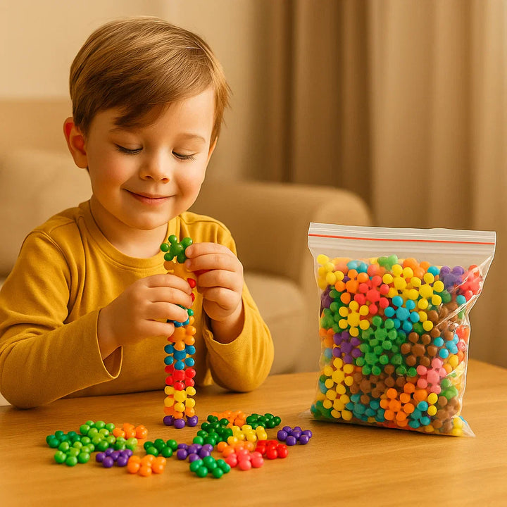 Bloques de construcción en forma de copo de nieve para niños | Rompecabezas creativos en 3D para diversión educativa y habilidades motoras