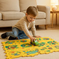 Alfombra de juegos con pistas para niños ⎜ Juego interactivo en el suelo con caminos conectables para la imaginación en carreras