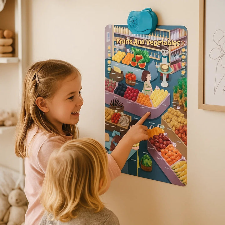 Tablero de sonido interactivo para niños | Aprender palabras y sonidos en inglés a través del juego visual