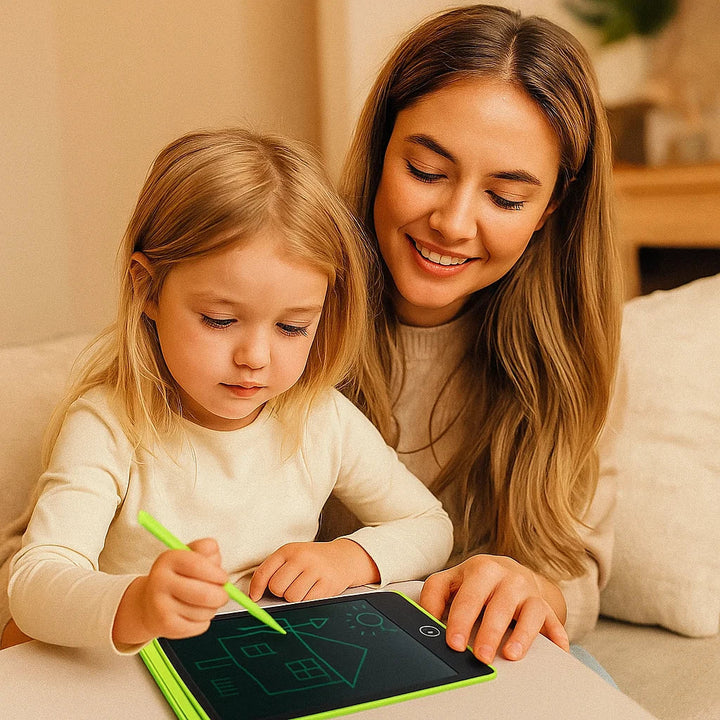 Tableta de dibujo LCD para niños ⎜ Pizarra reutilizable para el aprendizaje creativo y el garabateo sin complicaciones