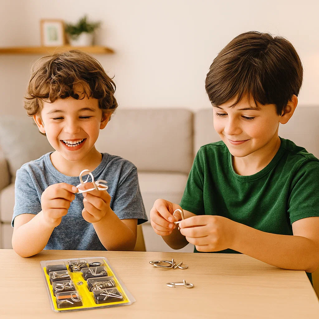 Rompecabezas Metálicos en Forma de Anillo ⎜ Juego Lógico para Niños y Adultos