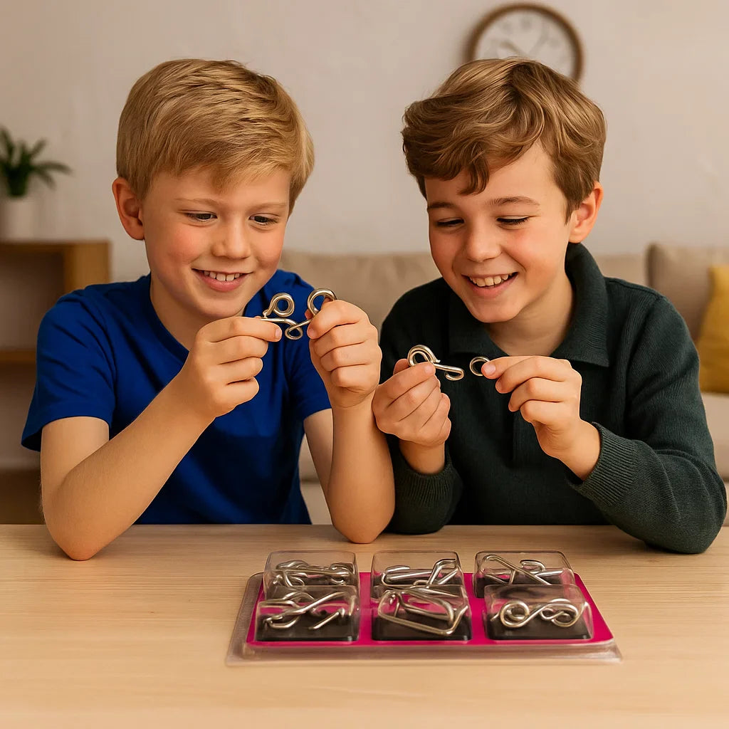 Rompecabezas Metálicos en Forma de Anillo ⎜ Juego Lógico para Niños y Adultos