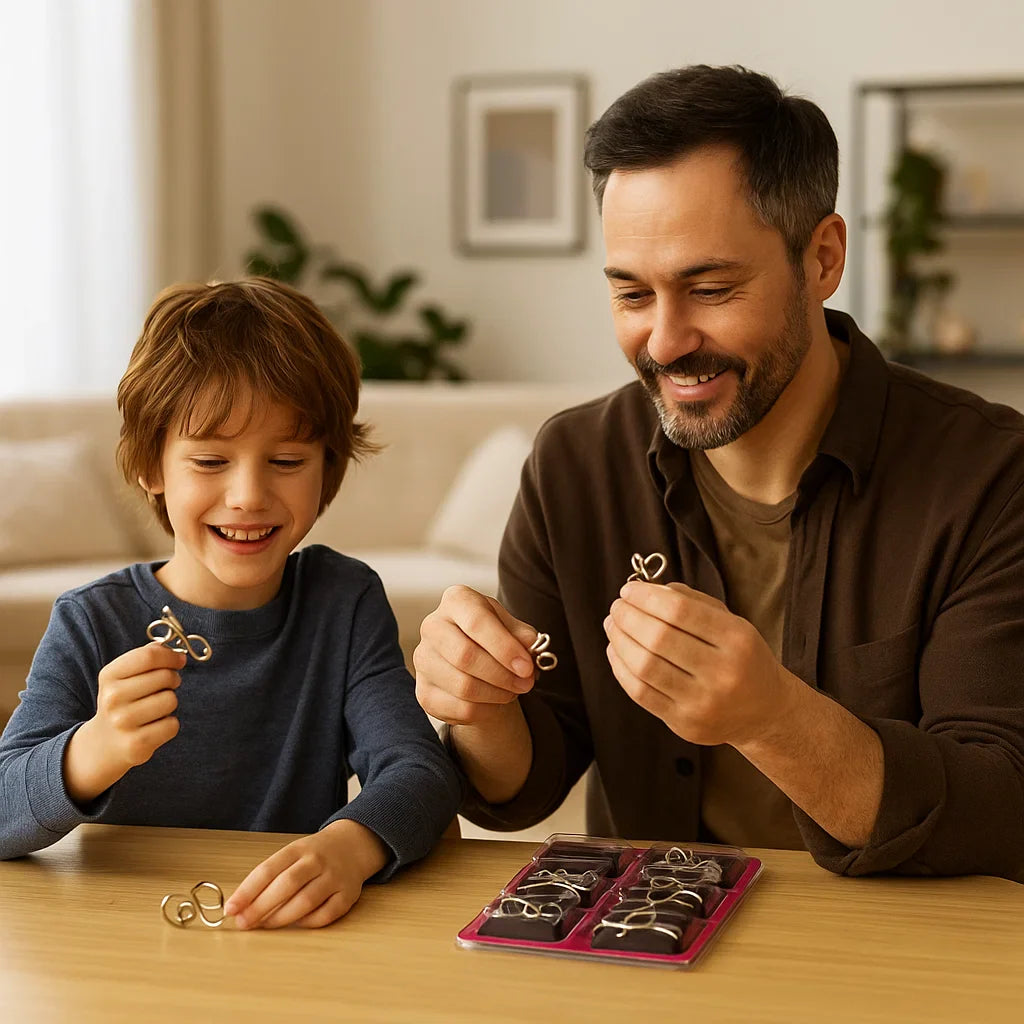 Rompecabezas Metálicos en Forma de Anillo ⎜ Juego Lógico para Niños y Adultos