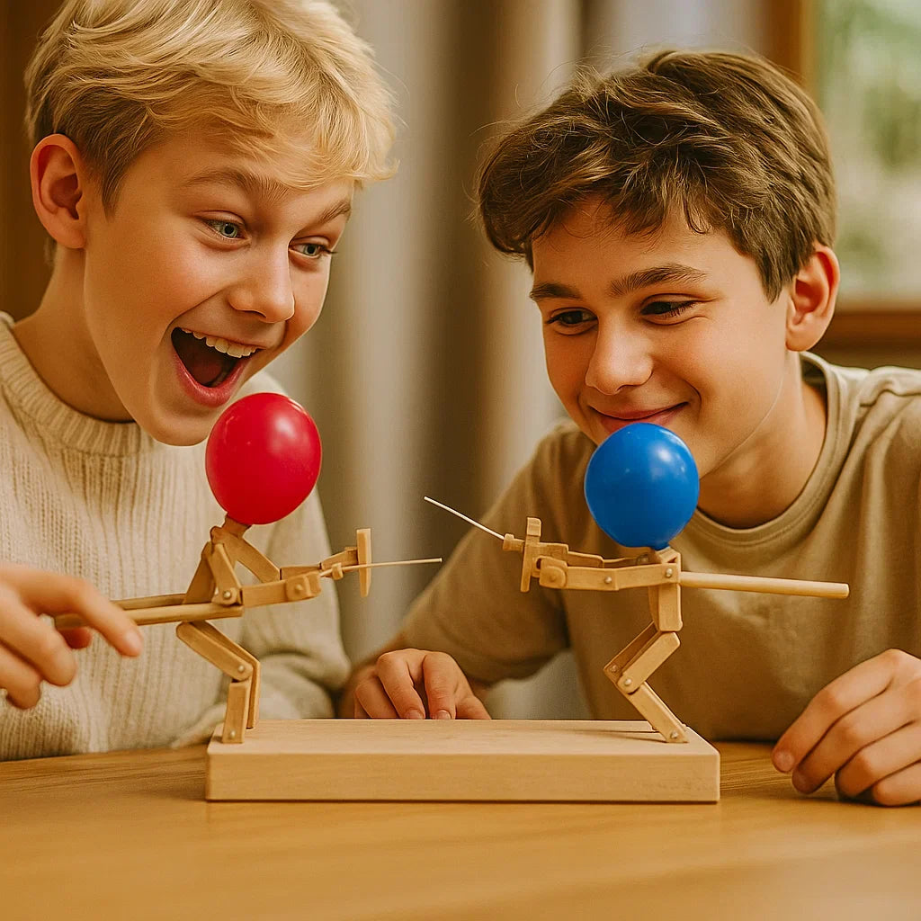 Juego de esgrima con globos