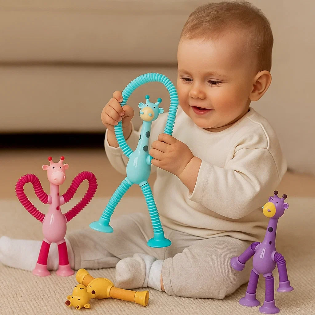 Jirafa sensorial con ventosa – juguete para bebés