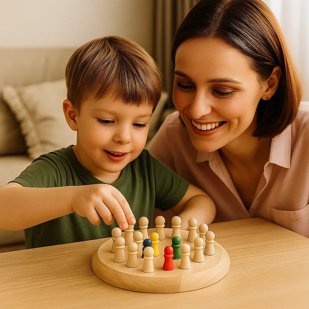 Juego educativo de memoria en ajedrez