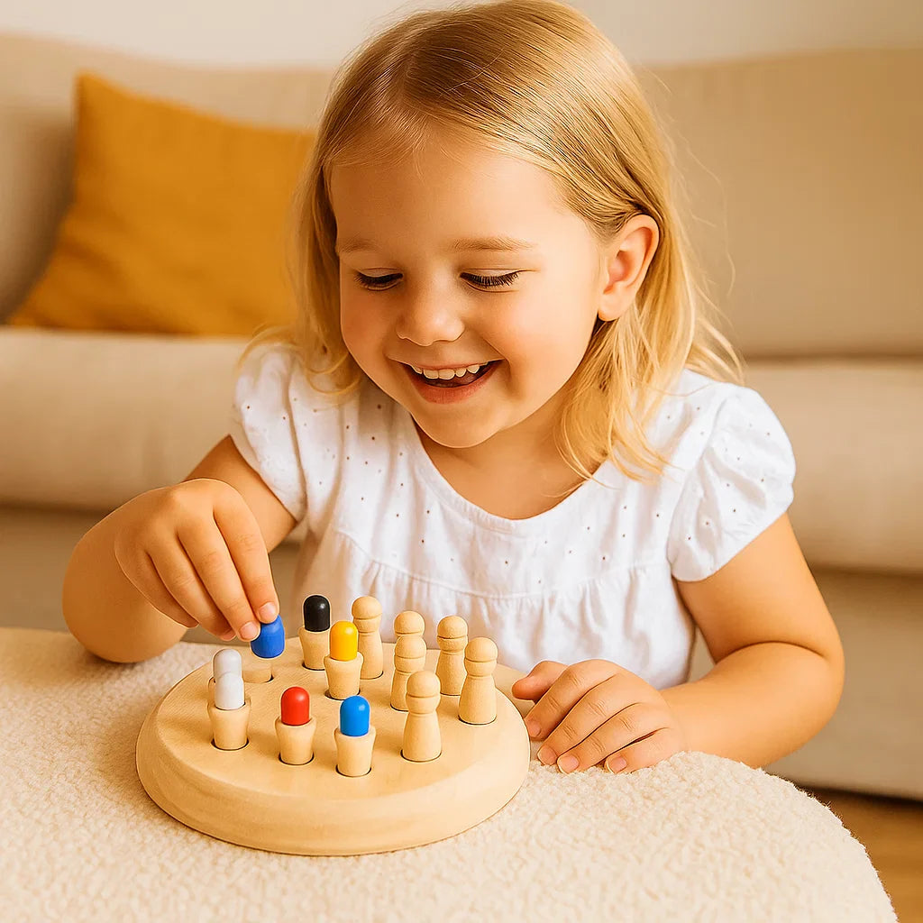 Juego educativo de memoria en ajedrez