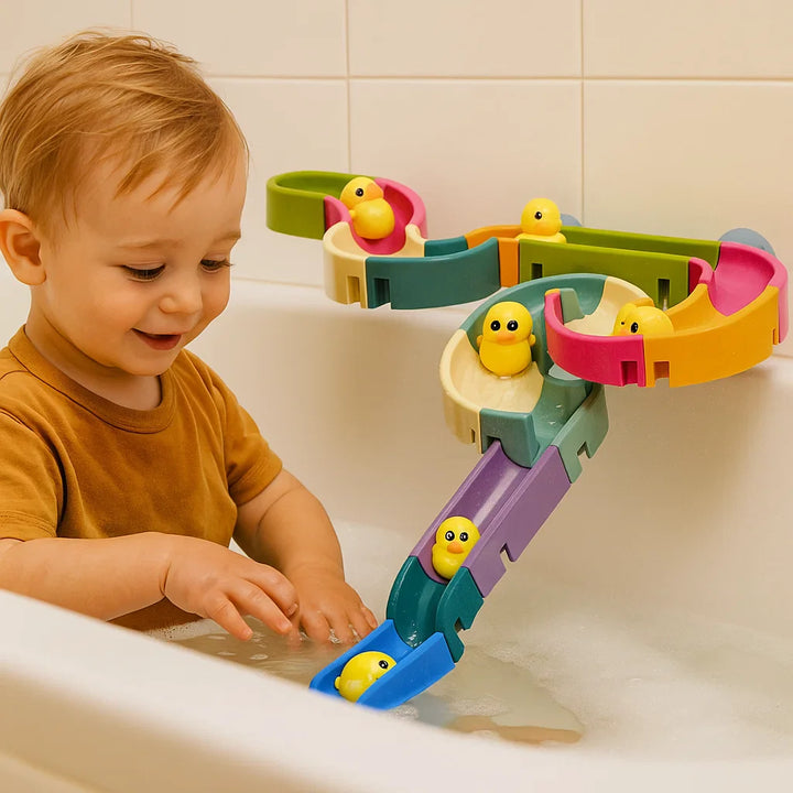 Tobogán con patito – juguete para el baño