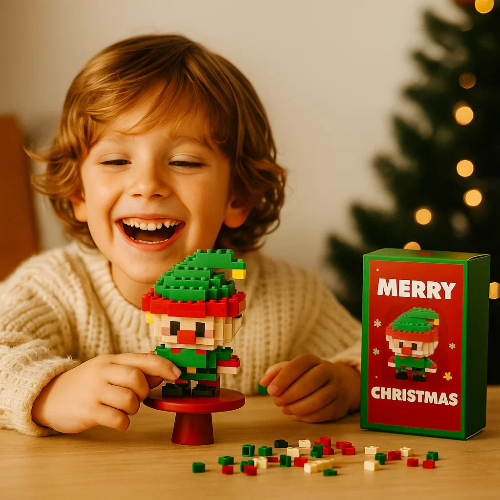 Figuritas navideñas creativas de bloques – diversión para toda la familia