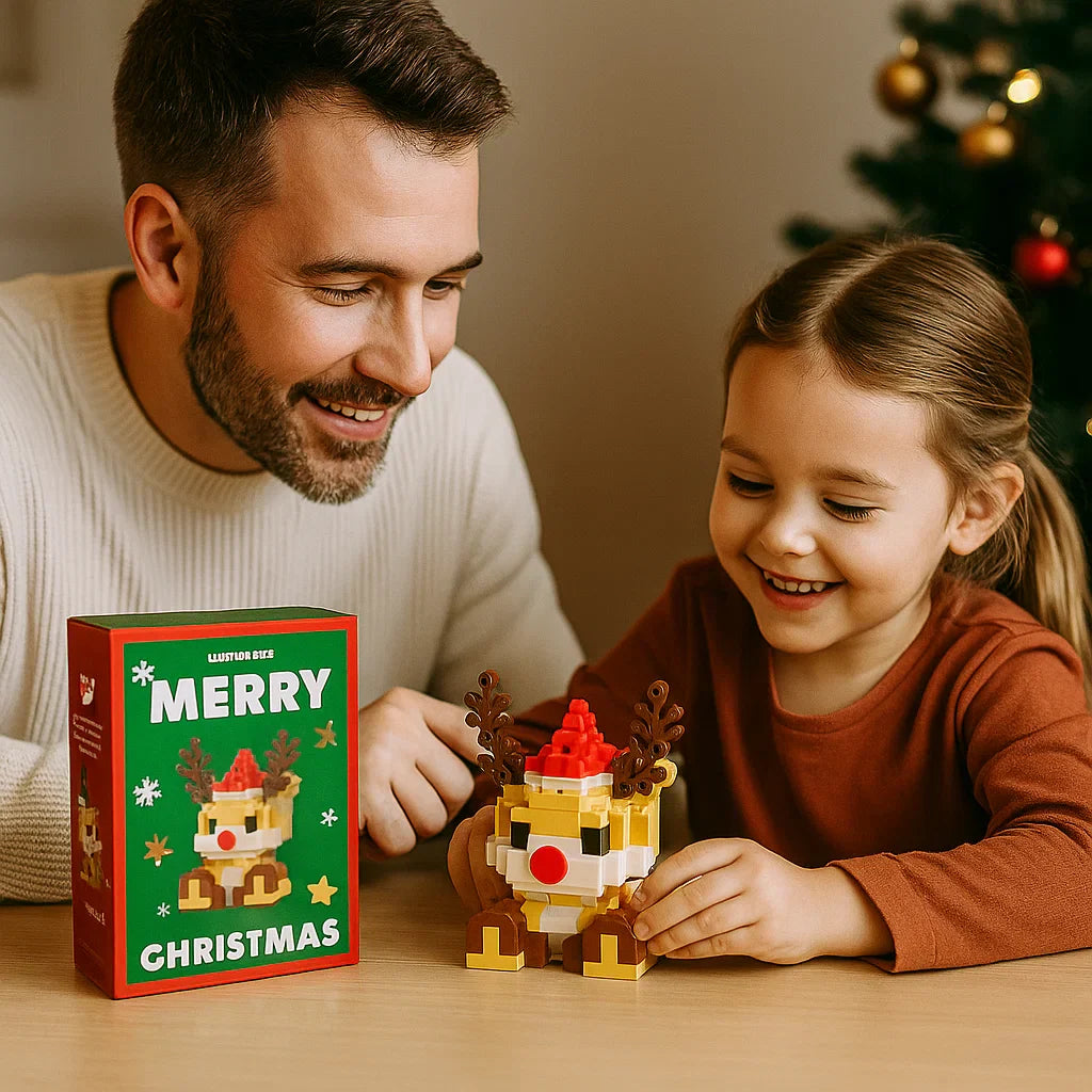 Figuritas navideñas creativas de bloques – diversión para toda la familia