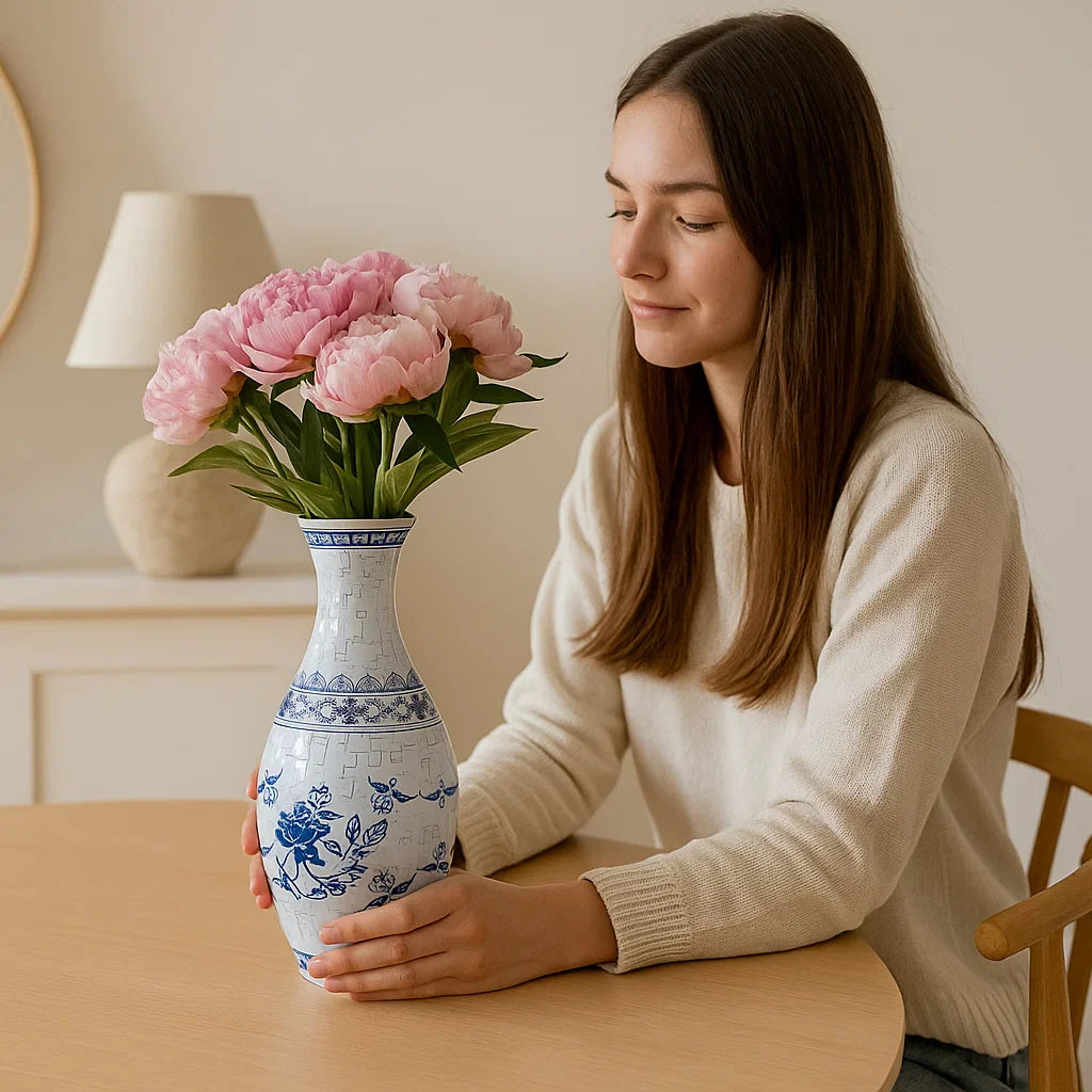 Jarrón elegante rompecabezas 3D – para flores reales