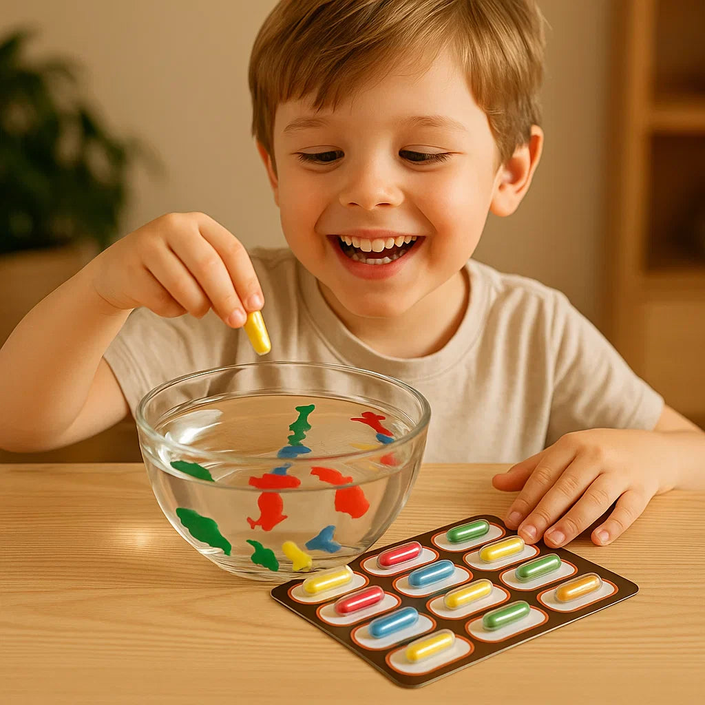 Cápsulas mágicas con animales acuáticos