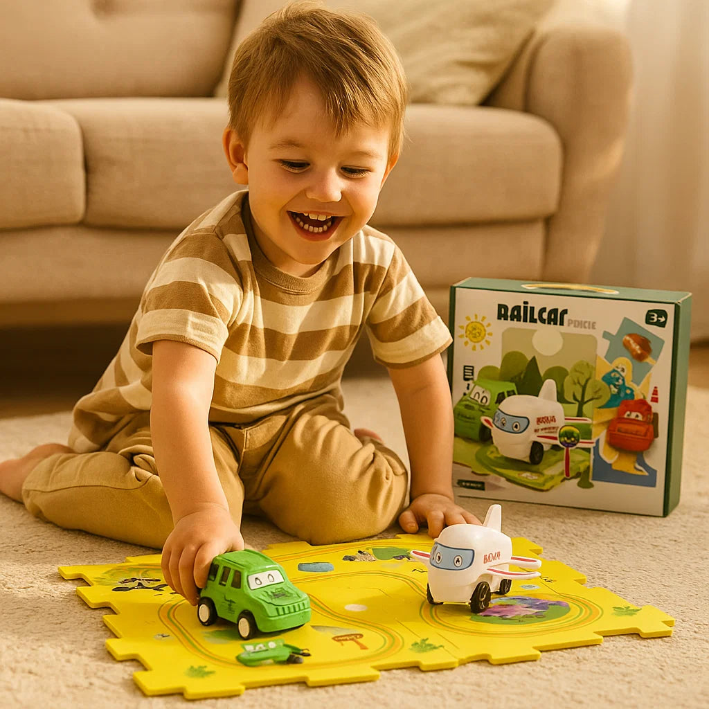 Pistas de rompecabezas – carrera con bloques