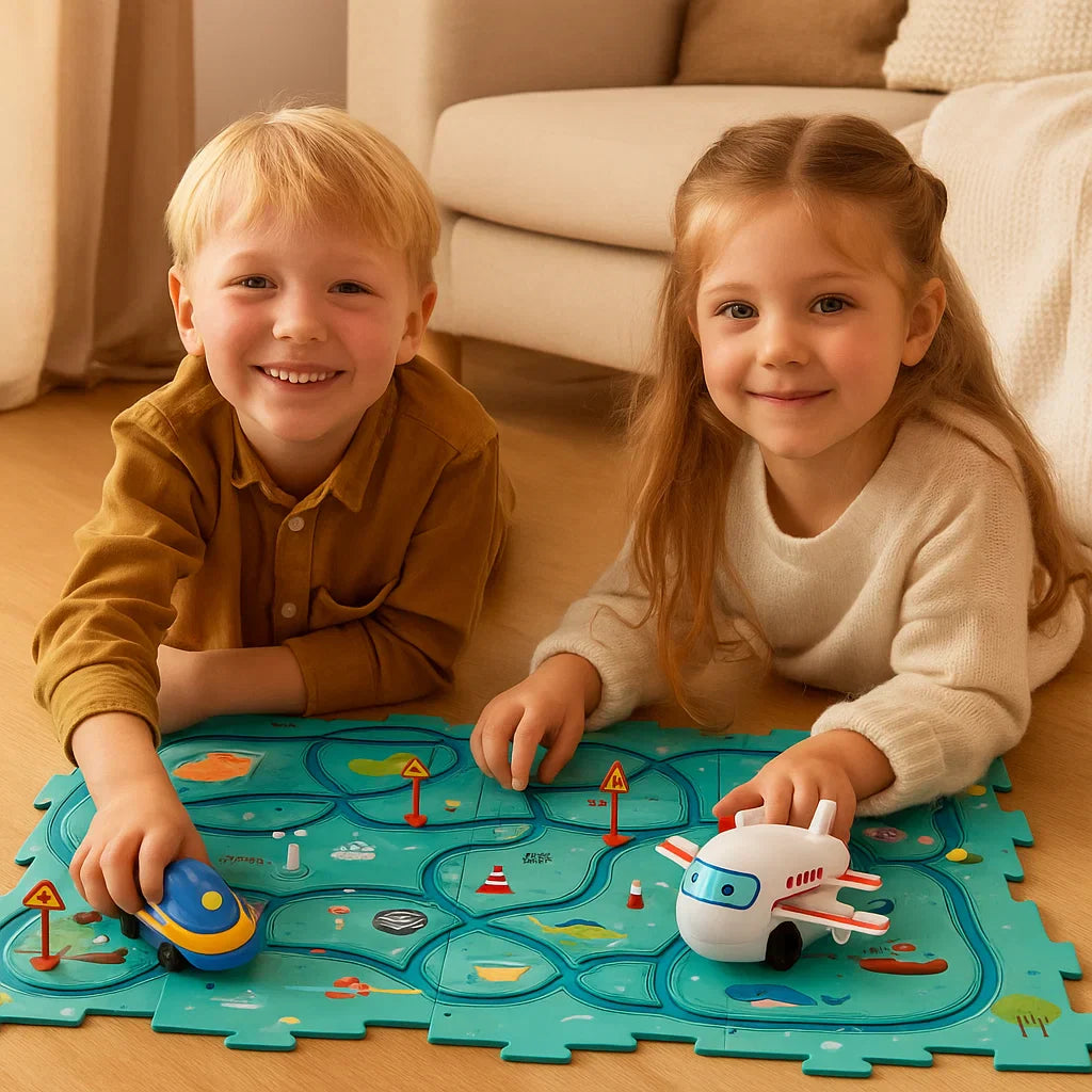 Pistas de rompecabezas – carrera con bloques