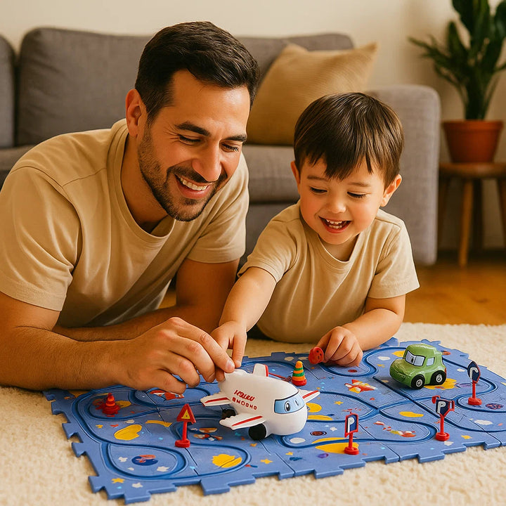 Pistas de rompecabezas – carrera con bloques