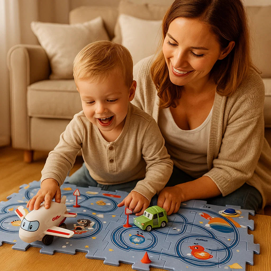 Pistas de rompecabezas – carrera con bloques