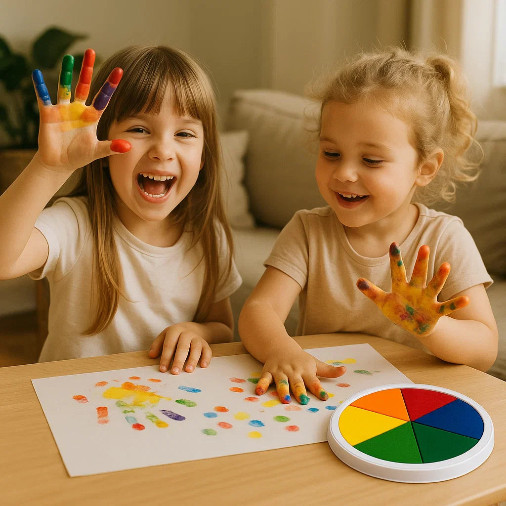 Juego de pinturas para pintar con los dedos para niños