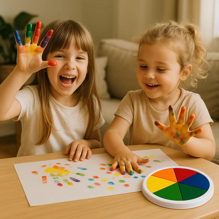 Juego de pinturas para pintar con los dedos para niños