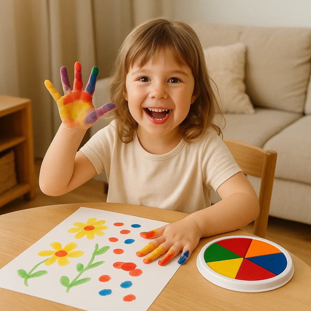 Juego de pinturas para pintar con los dedos para niños