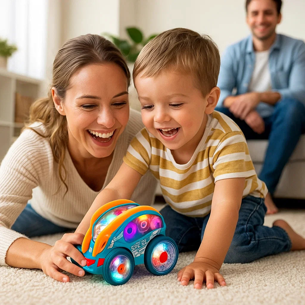 Coche acróbata luminoso