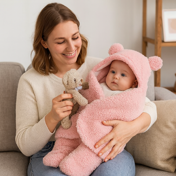 Manta y pijama para bebés con ositos