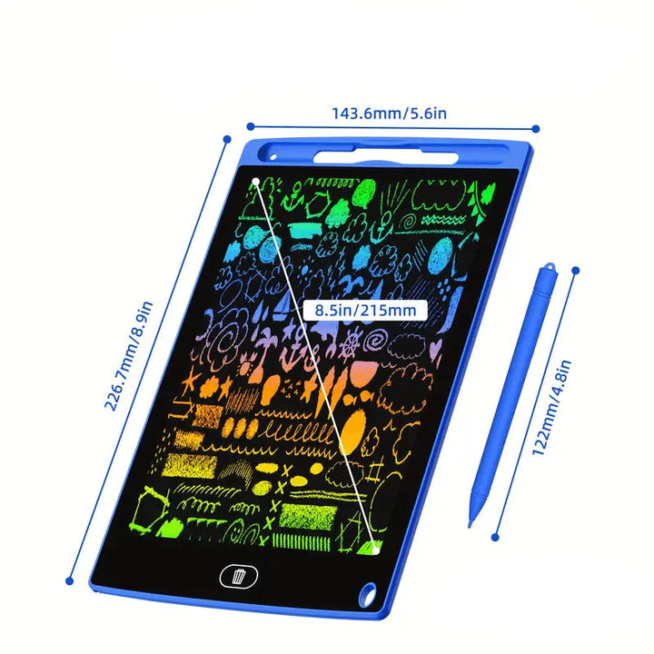 Tableta de dibujo LCD para niños ⎜ Pizarra reutilizable para el aprendizaje creativo y el garabateo sin complicaciones