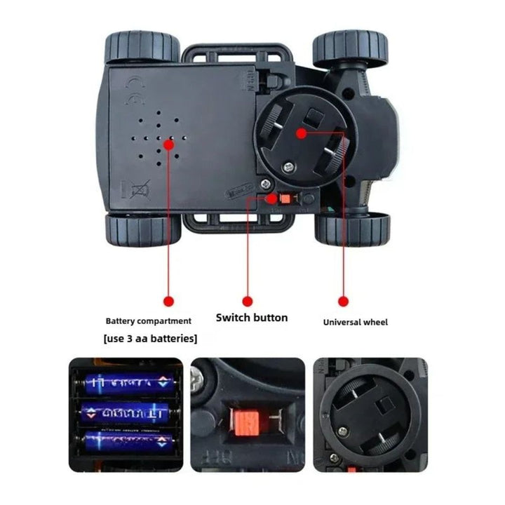 Coche acrobático luminoso 360° con música