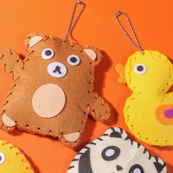 Diy kit de costura de animales de fieltro para niños | Divertido kit de manualidades para la coordinación mano-ojo y el desarrollo creativo de habilidades