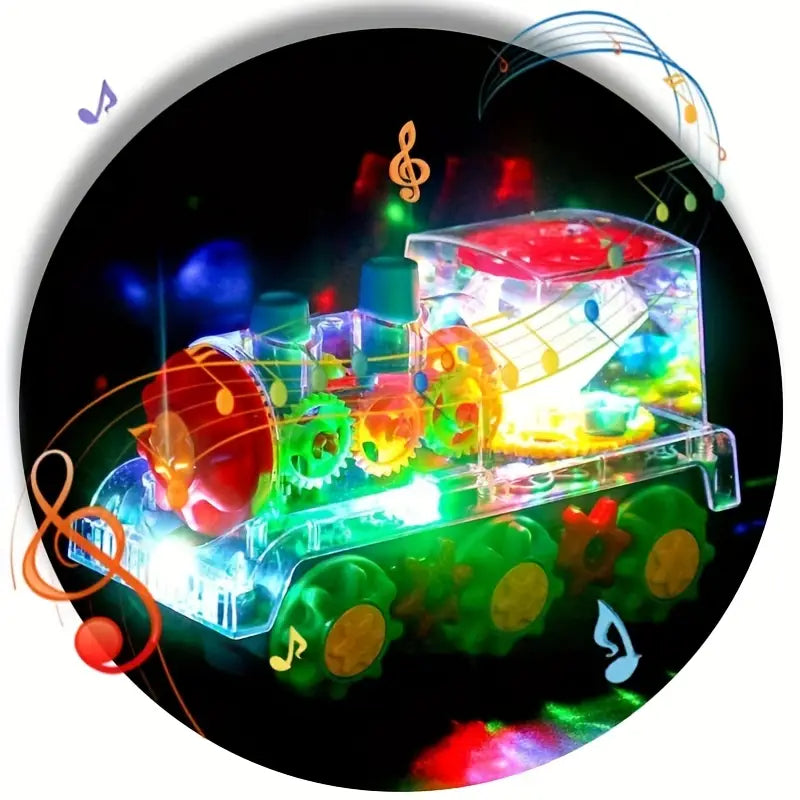 Locomotora musical que baila y brilla