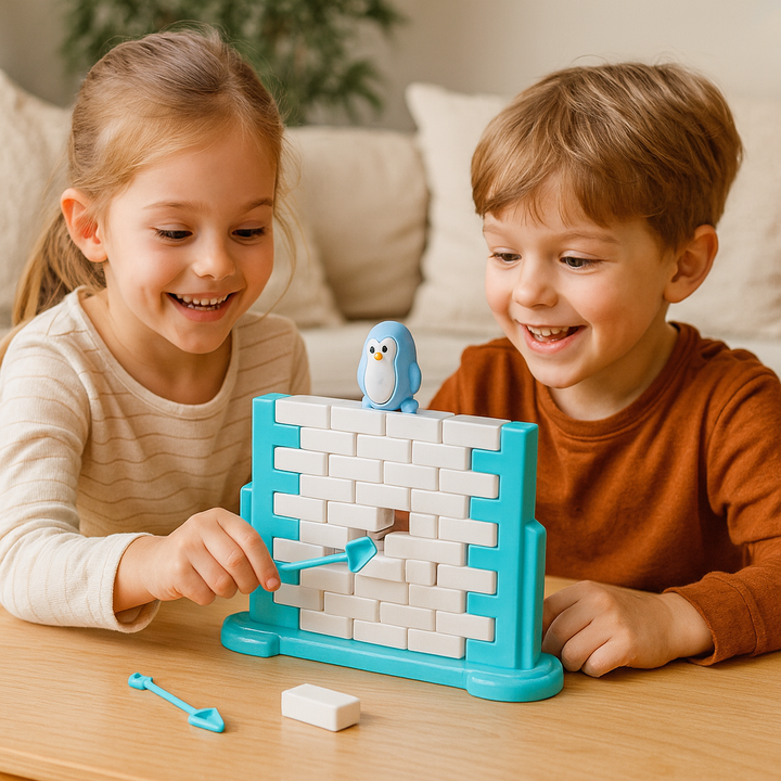 Pingüino – juego familiar de destreza con pared de hielo