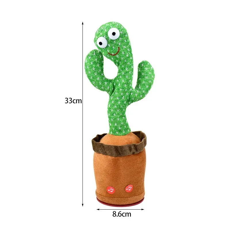 Cactus bailarín para niños | Peluche cantando con luces y mimica de voz para un juego musical interactivo