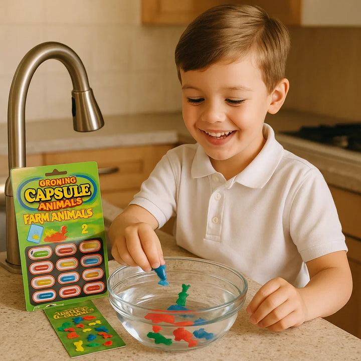 Cápsulas mágicas con animales acuáticos