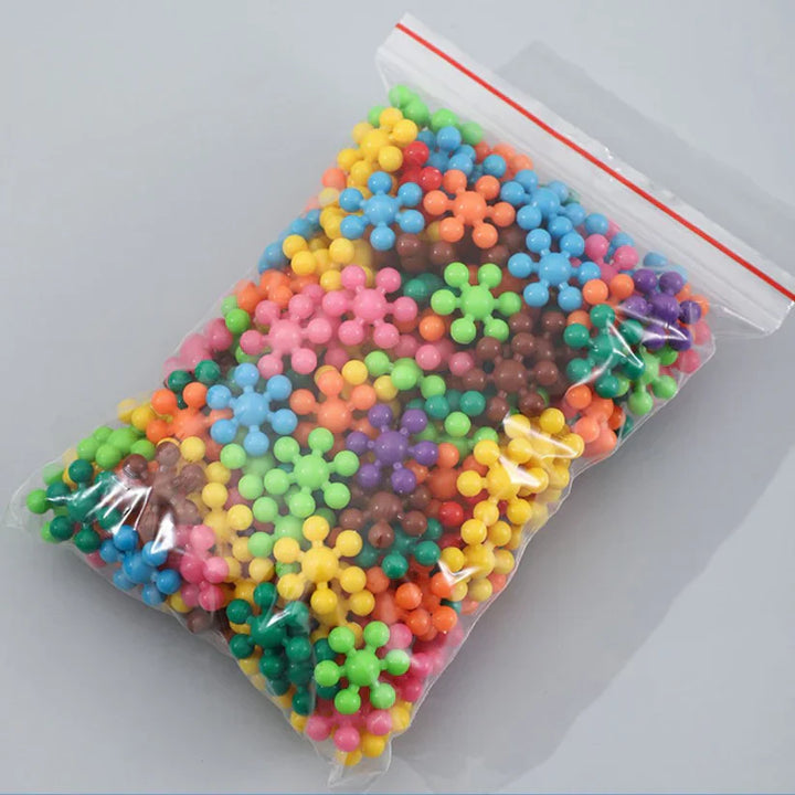 Bloques de construcción en forma de copo de nieve para niños | Rompecabezas creativos en 3D para diversión educativa y habilidades motoras