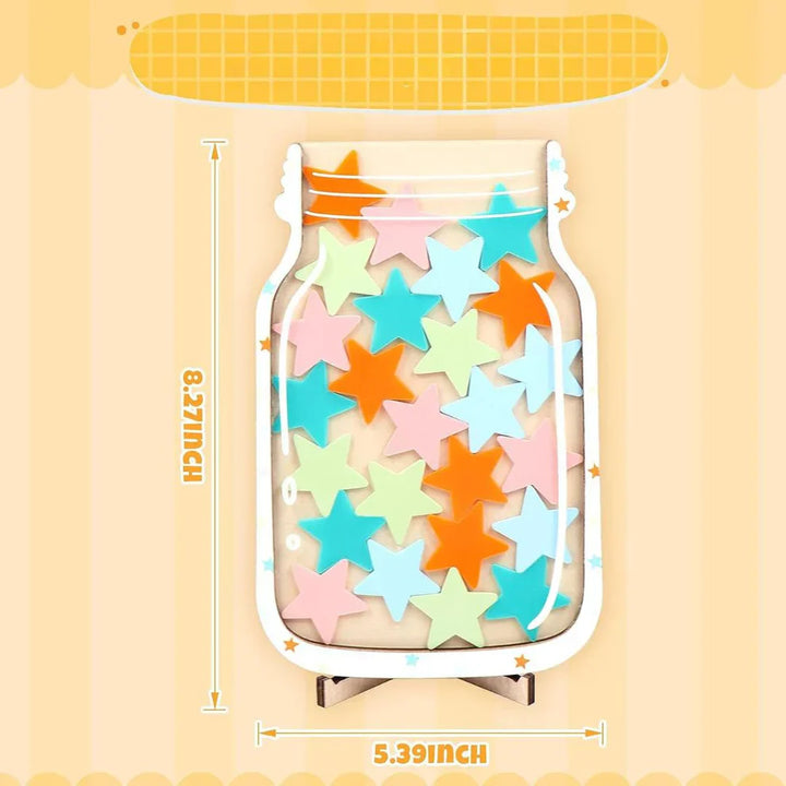 Tarro de estrellas con premios para niños | Herramienta motivacional que fomenta el buen comportamiento y el aprendizaje de la disciplina