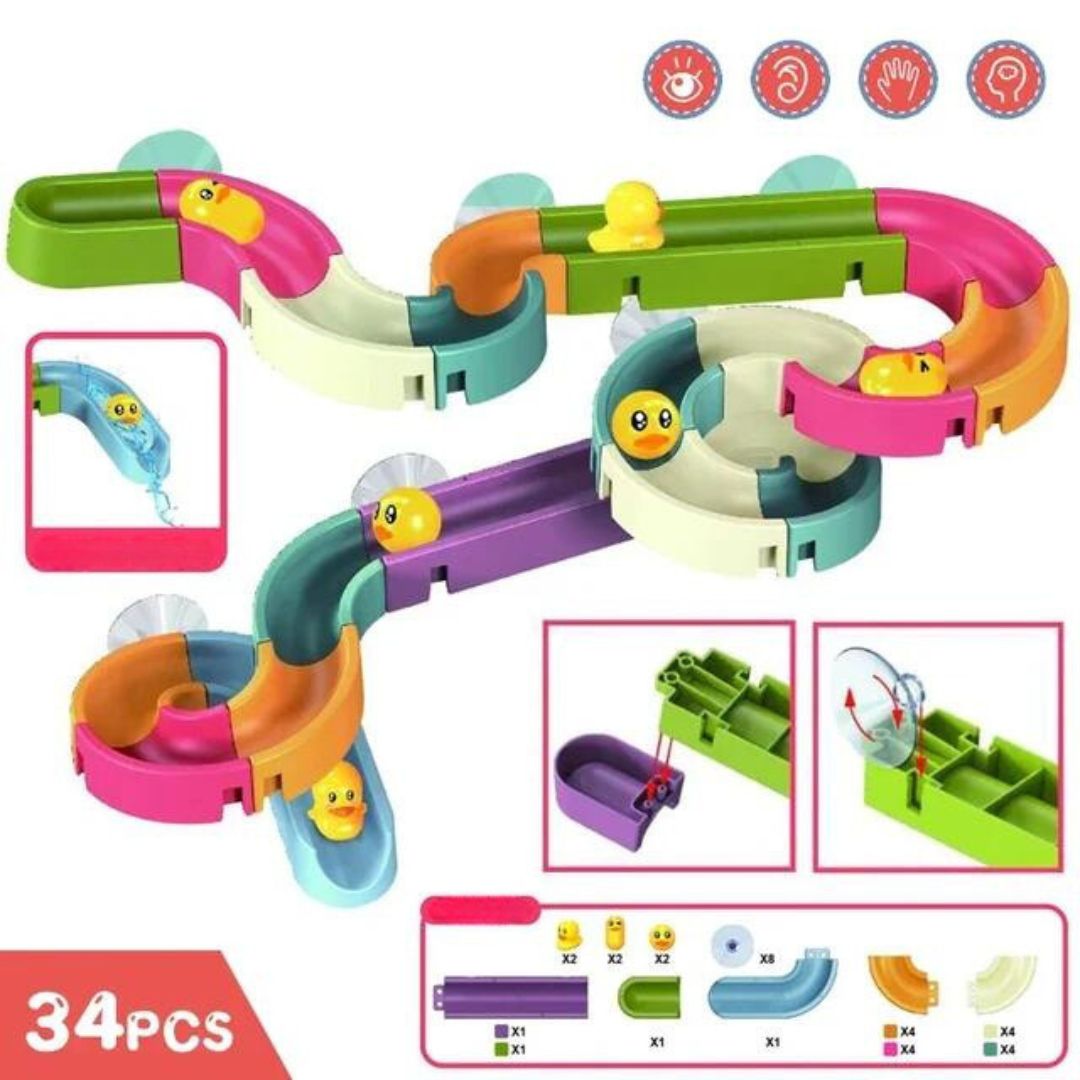 Tobogán con patito – juguete para el baño