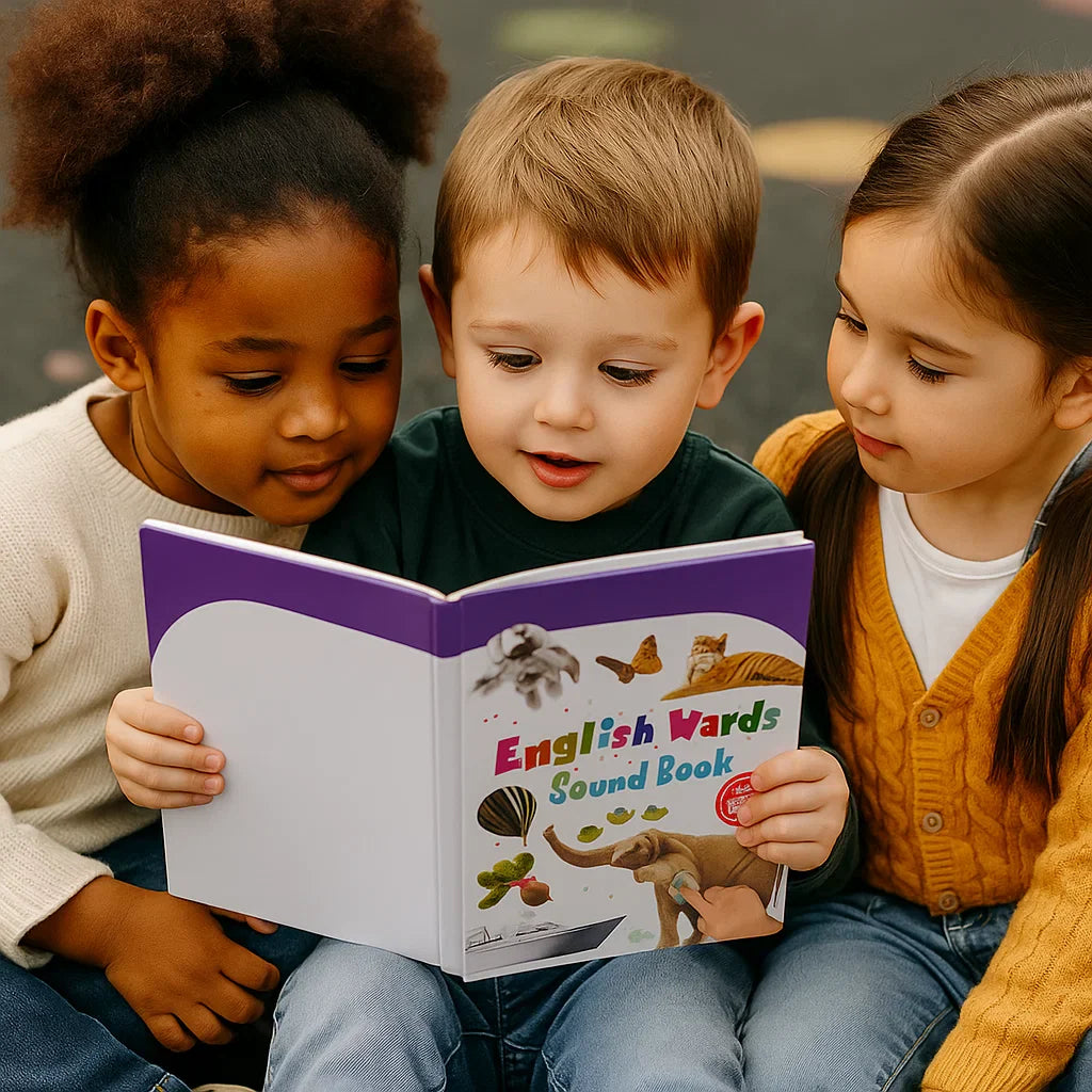 Libro para aprender los sonidos en inglés | Libro de audio interactivo para el desarrollo temprano del lenguaje y la construcción de vocabulario